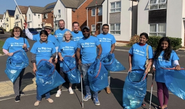 Claire HIscott helped organise litter picks as part of The Big Clean in the South West